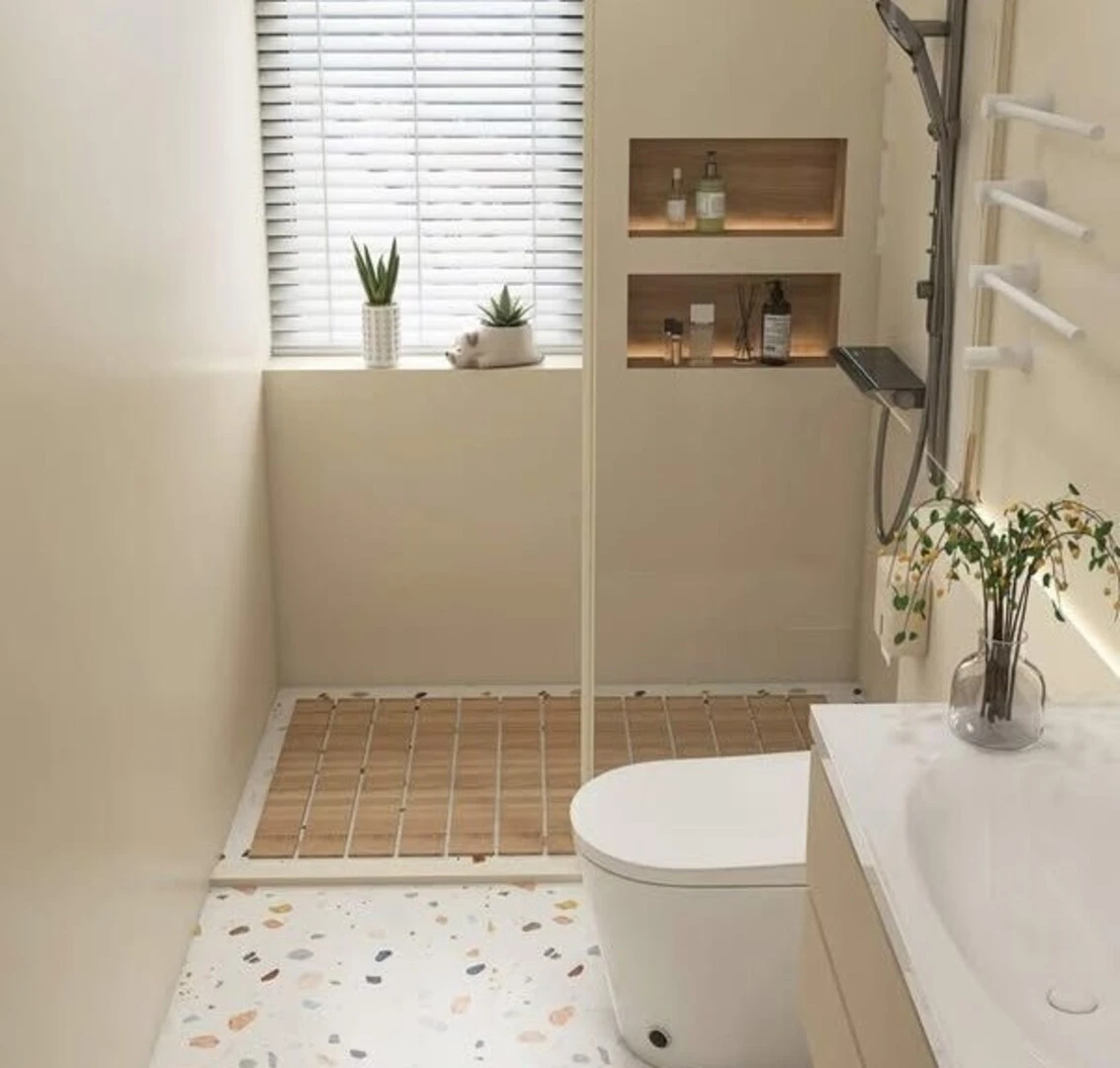 Mẫu nhà vệ sinh nhỏ đẹp tông sáng