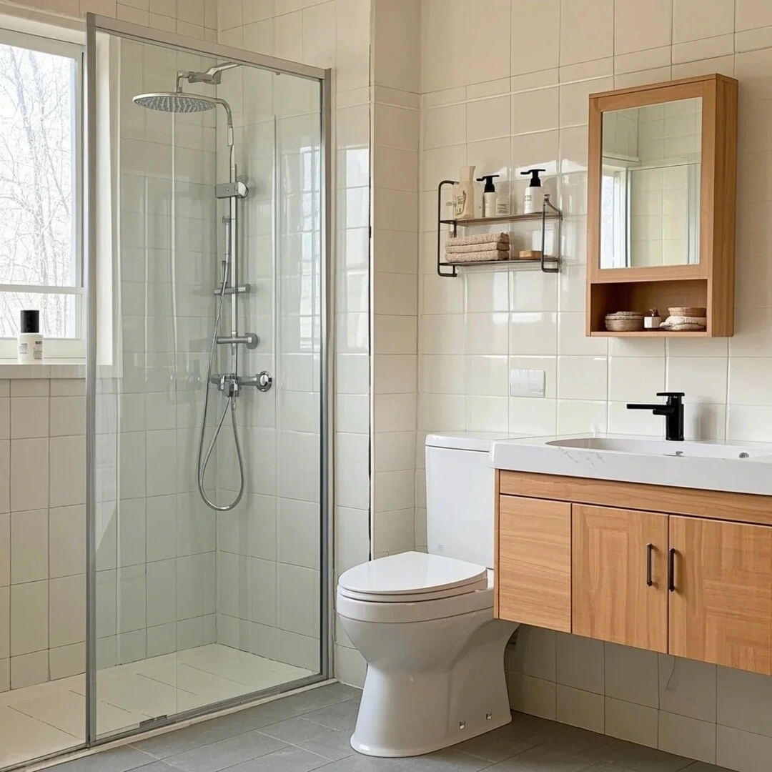 Mẫu nhà vệ sinh nhỏ đẹp giúp dễ dàng vệ sinh và bảo dưỡng