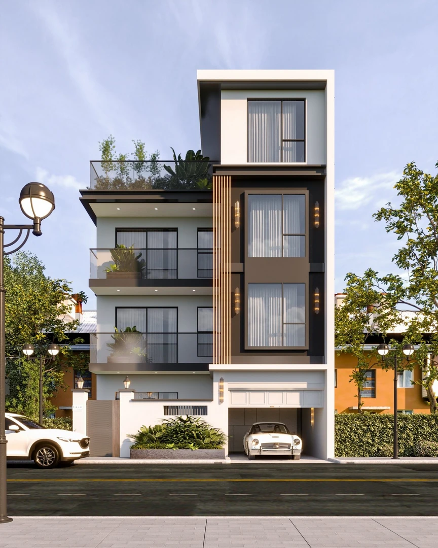 Mẫu thiết kế biệt thự nhà phố thoáng đãng và đầy đủ tiện nghi