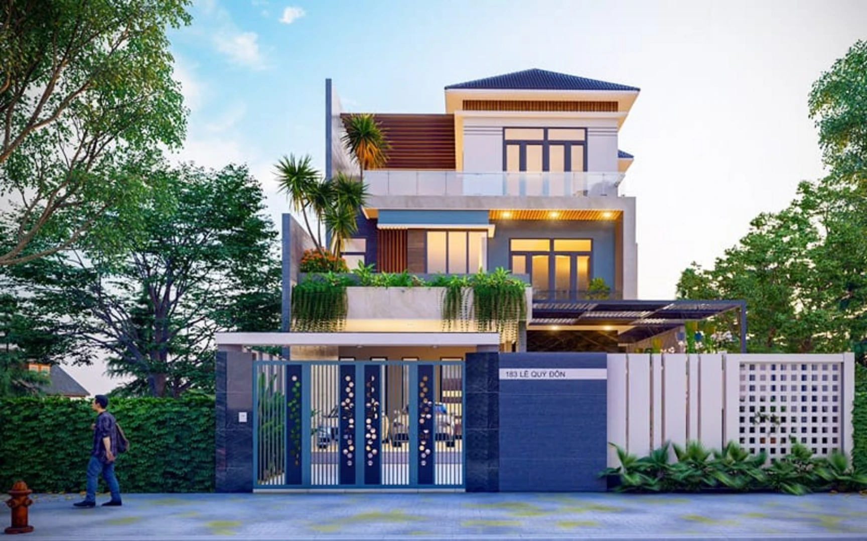 Mẫu thiết kế biệt thự nhà phố thích hợp với không gian đô thị hiện đại