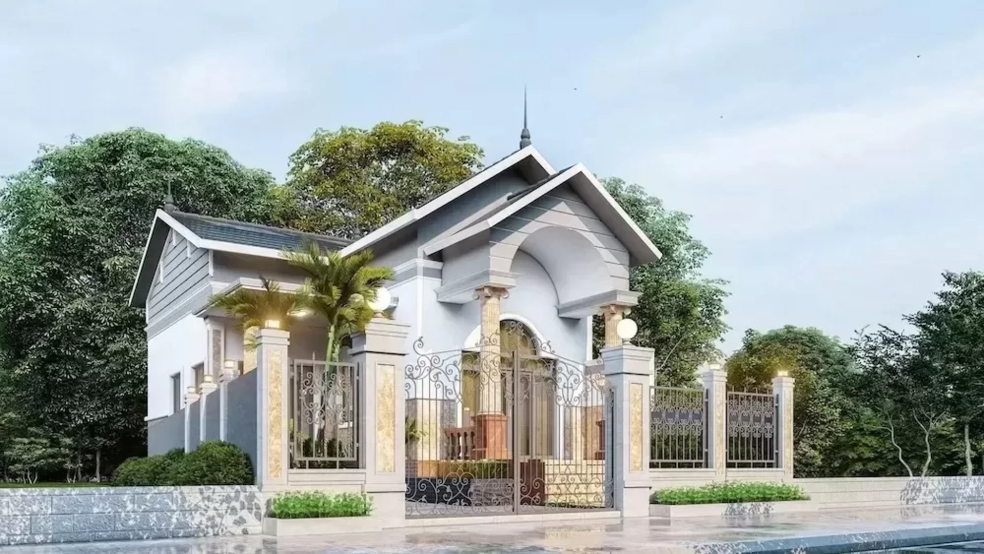 Mẫu biệt thự mini mái Thái