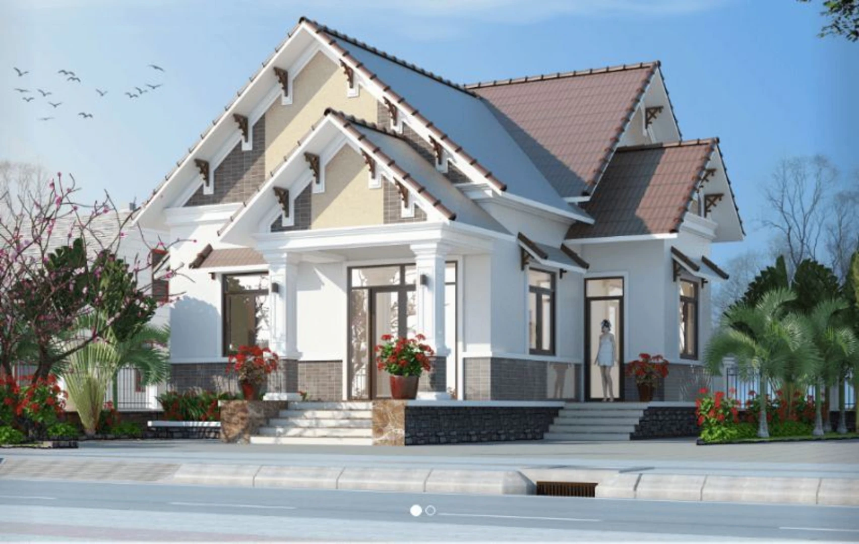 Biệt thự mini 1 tầng đề cao sự tiện nghi và kết nối không gian