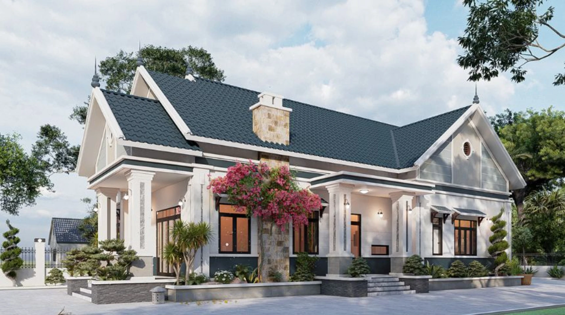 Biệt thự mini mái Thái thanh thoát, sang trọng