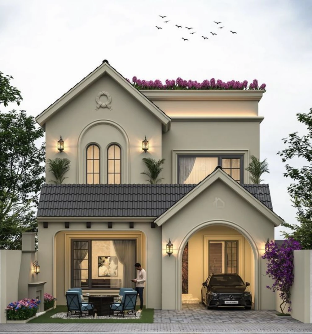 Biệt thự mini 2 tầng đảm bảo công năng, thẩm mỹ và sự hài hòa