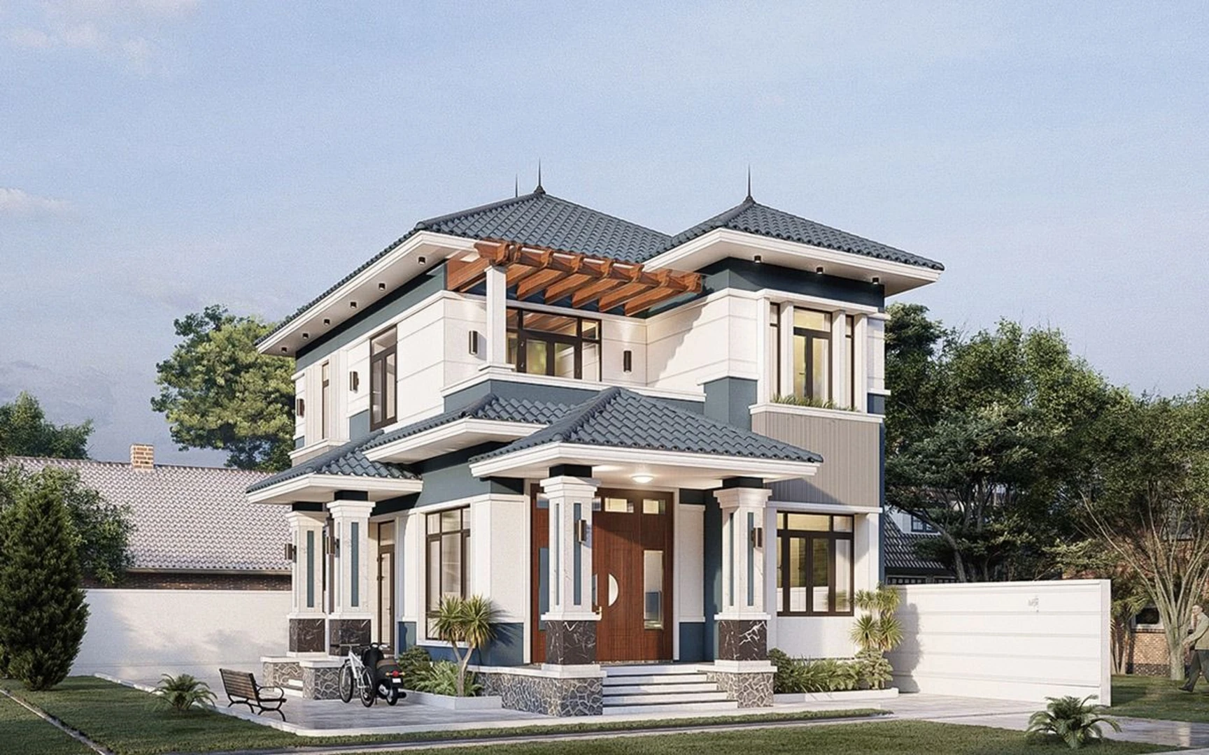 Biệt thự mini 2 tầng cân đối giữa chi phí và diện tích sử dụng