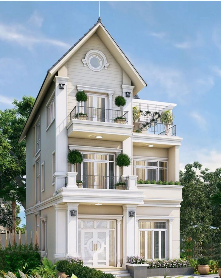 Mẫu biệt thự mini 3 tầng