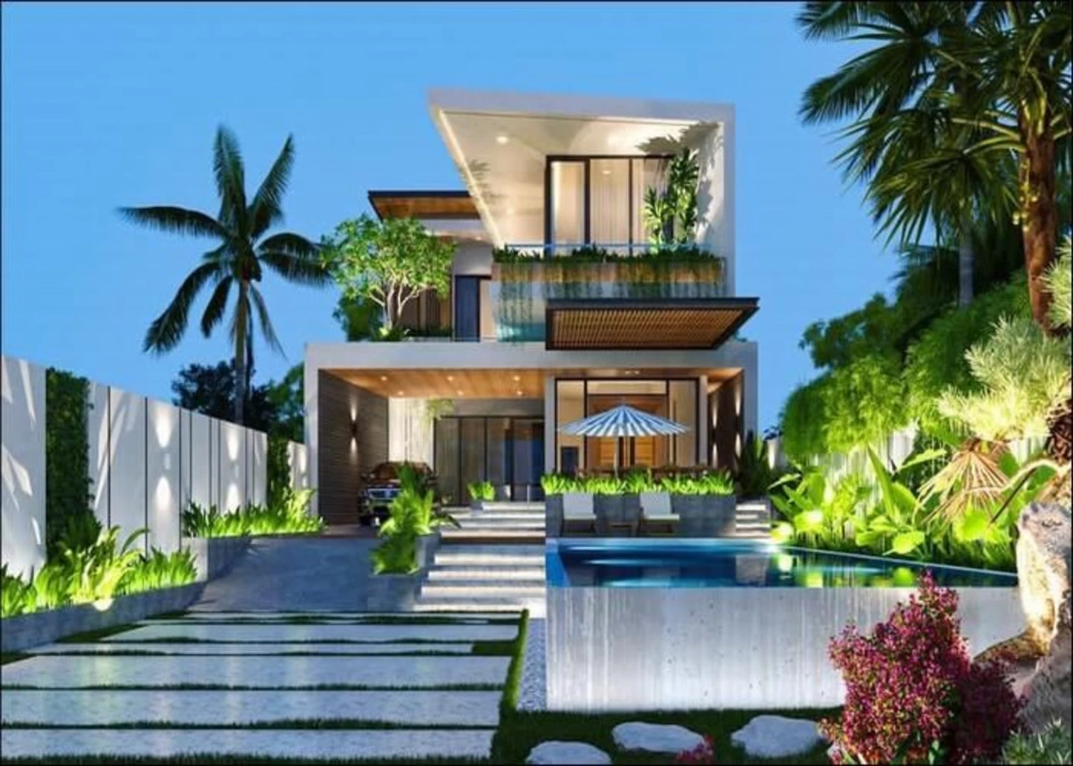 Biệt thự mini có hồ bơi giúp nâng tầm giá trị thẩm mỹ