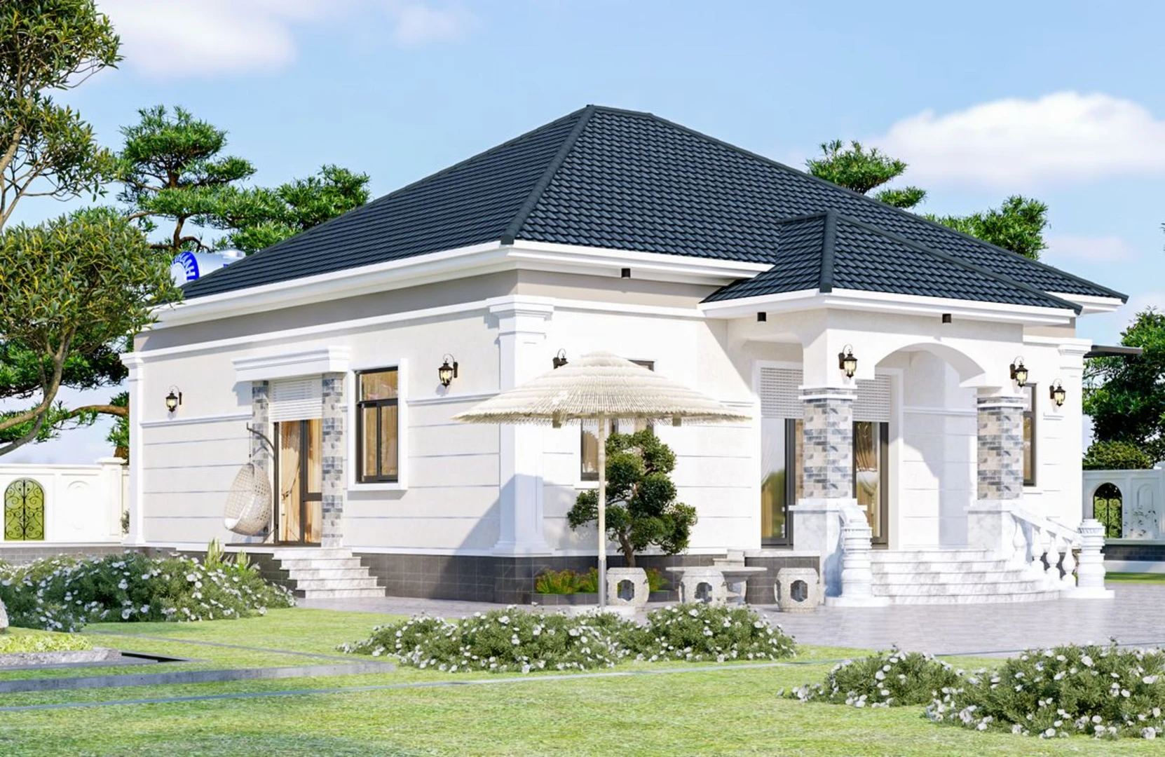 Mẫu biệt thự mini sân vườn