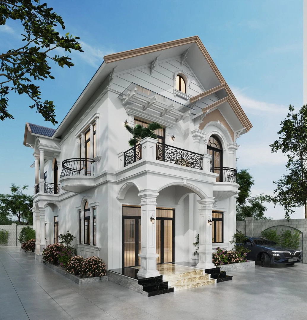 Biệt thự mini tân cổ điển mang vẻ thanh lịch mà vẫn ấm áp