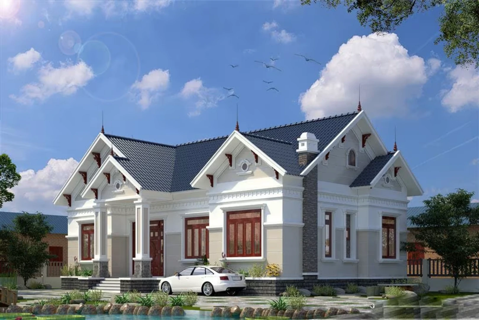 Biệt thự mini mái Thái có tính thẩm mỹ cao và độ bền vượt trội