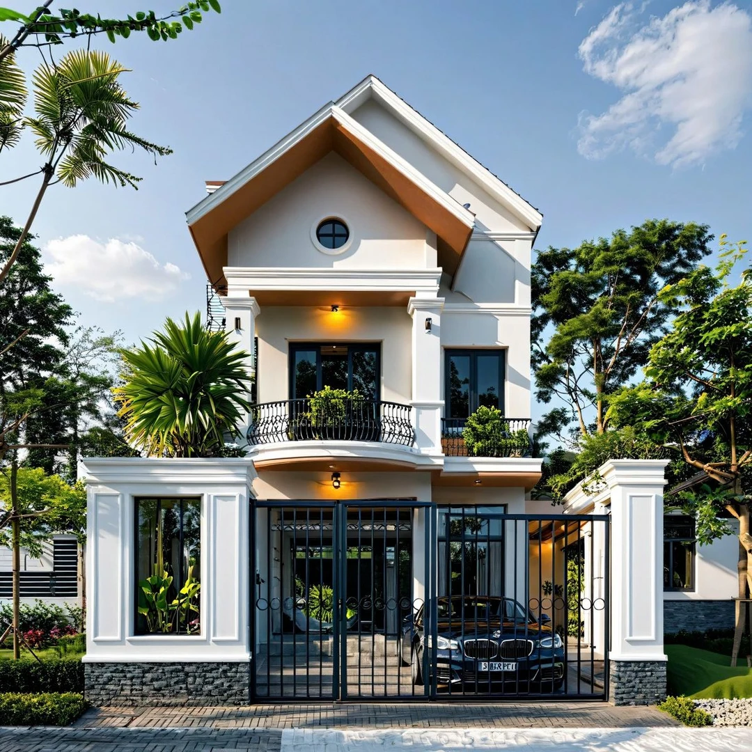 Biệt thự mini tân cổ điển sang trọng và thanh lịch