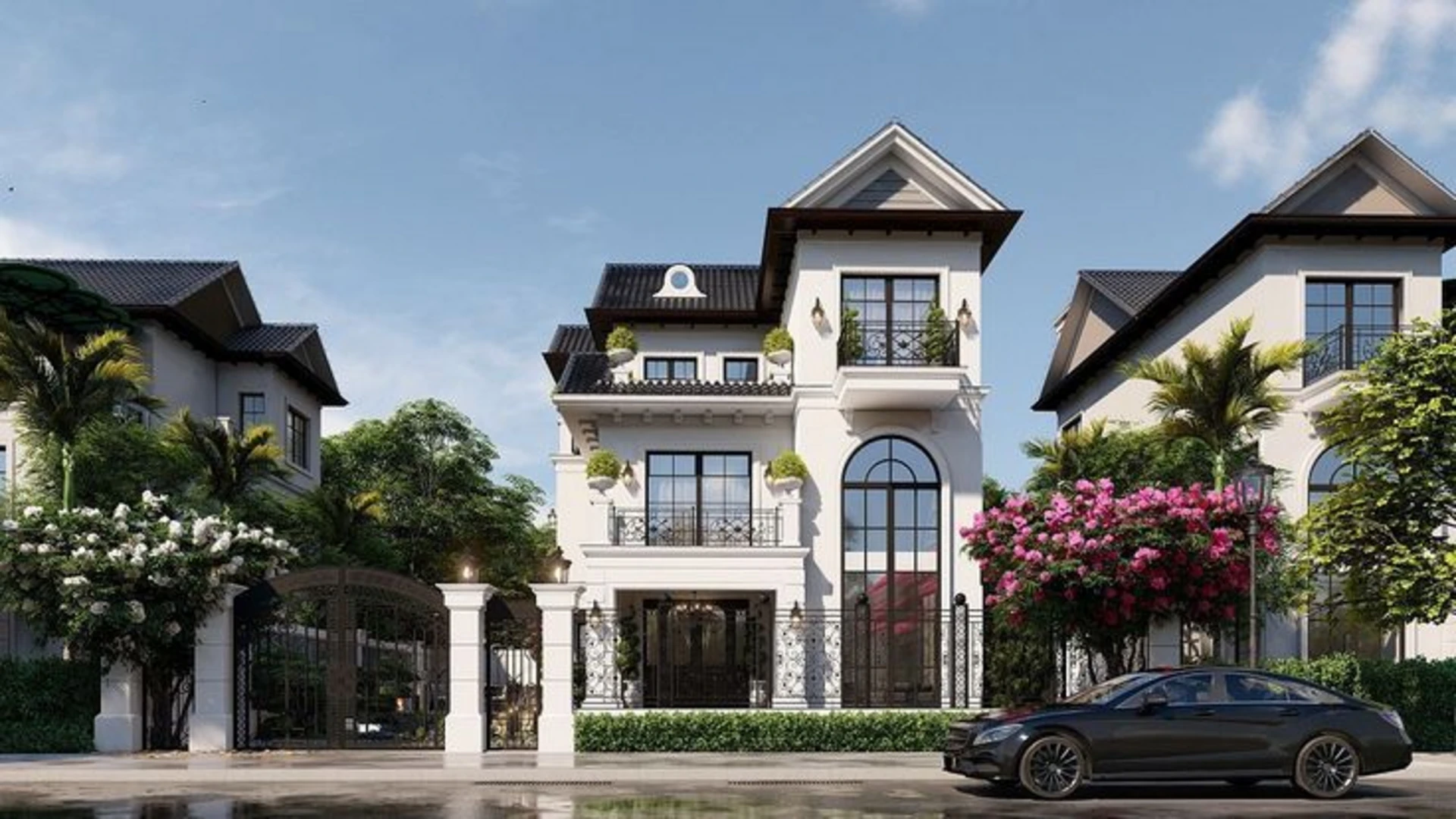 Biệt thự mini 3 tầng mang lại sự tiện nghi, riêng tư 