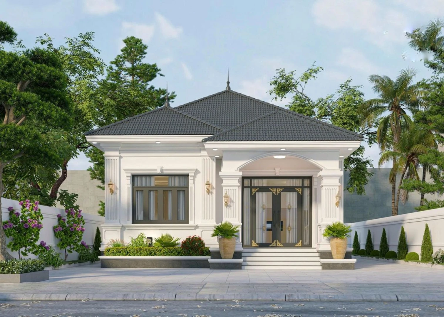 Biệt thự mini sân vườn là lựa chọn hoàn hảo cho gia chủ yêu thích thiên nhiên