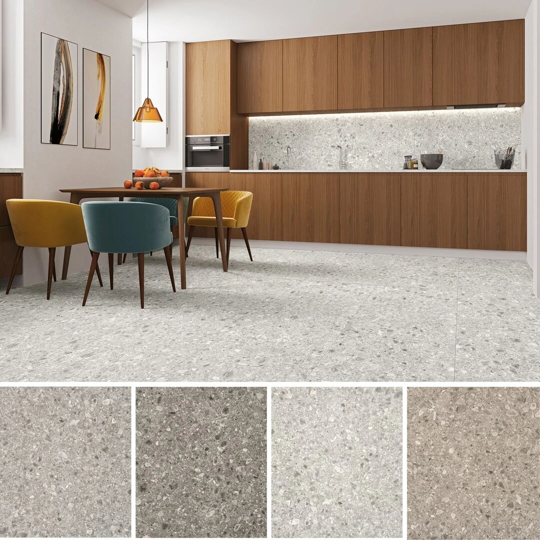 Gạch lát nền nhà bếp Terrazzo