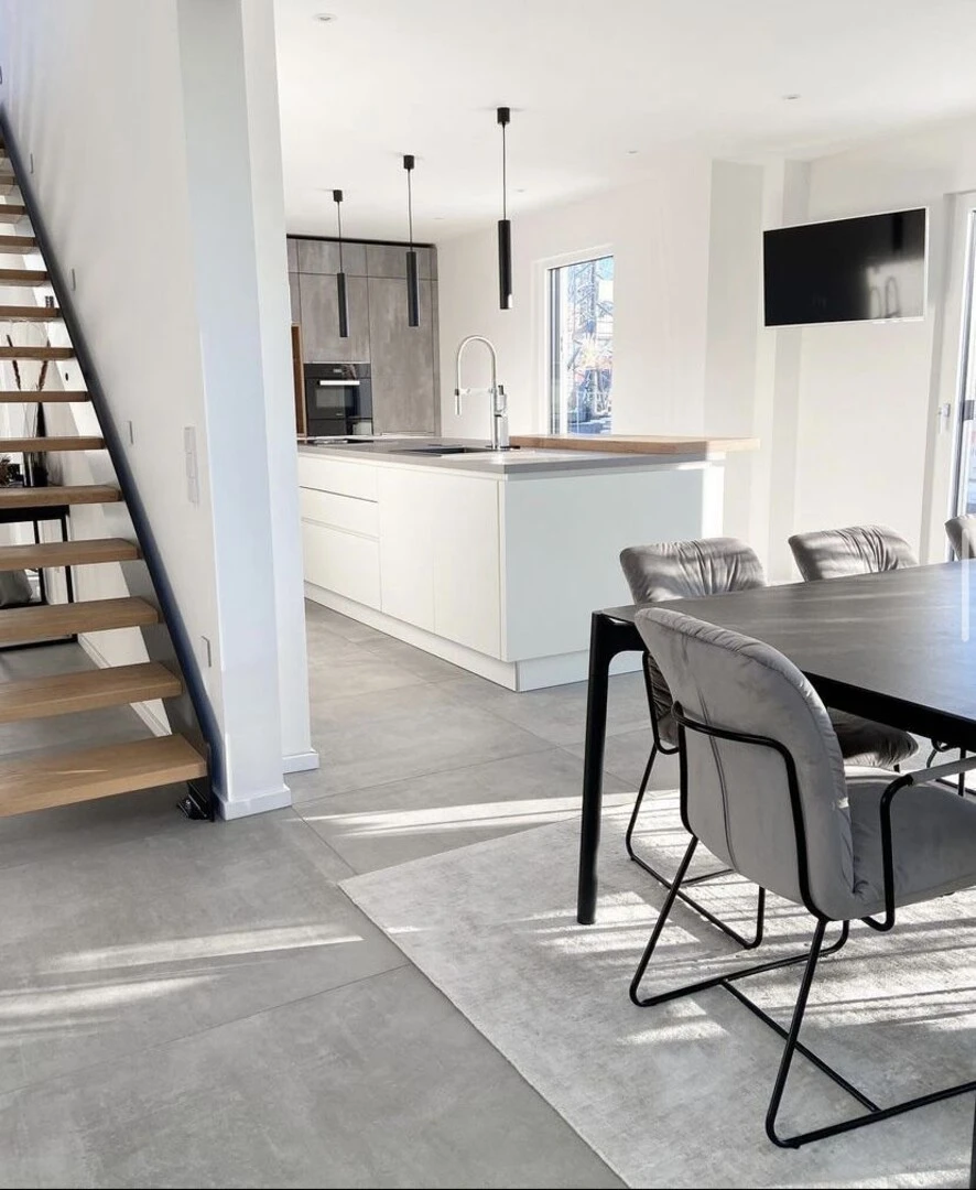 Gạch lát nền bếp hiệu ứng xi măng