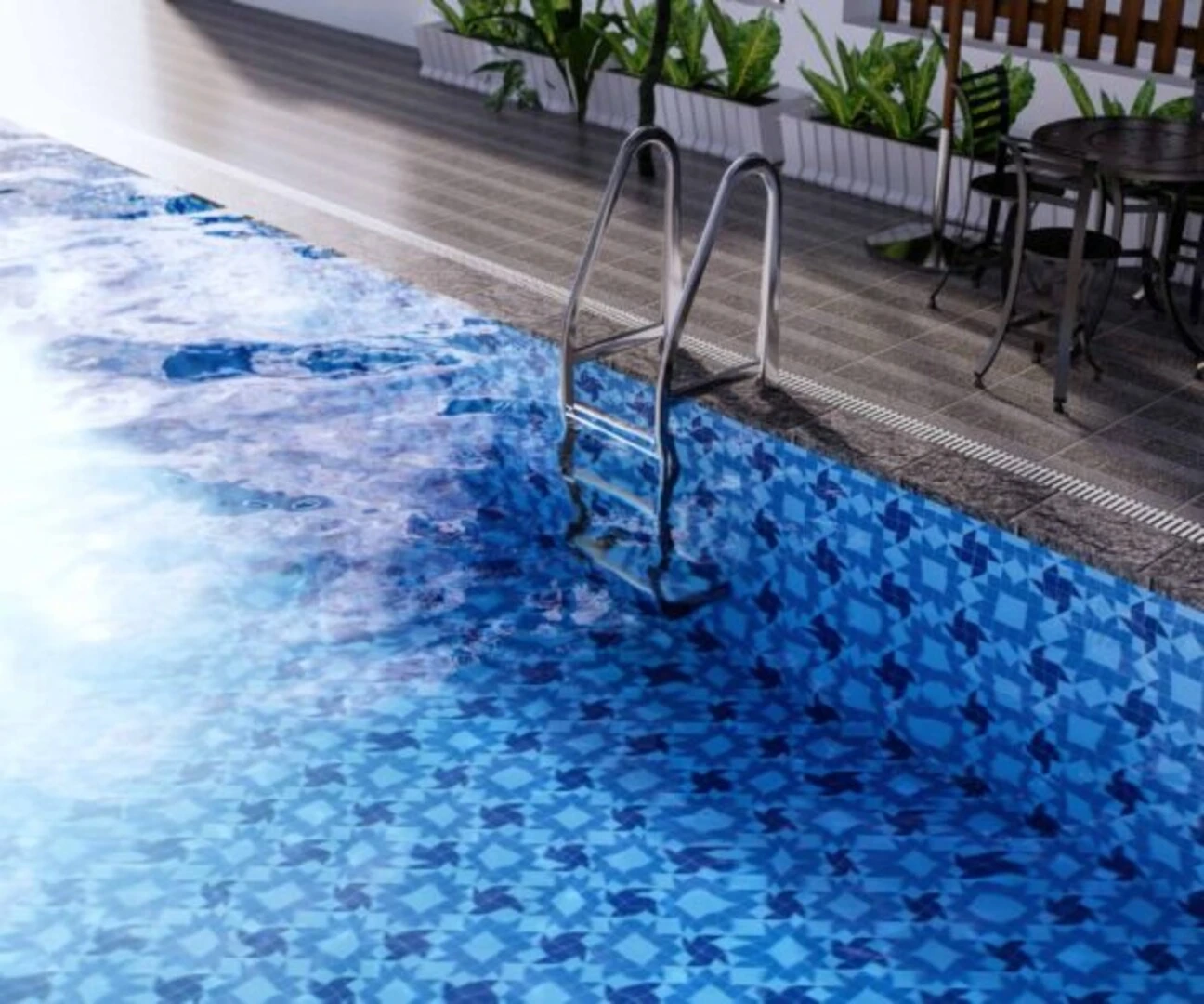 Lưu ý quan trọng khi thi công gạch ốp bể bơi