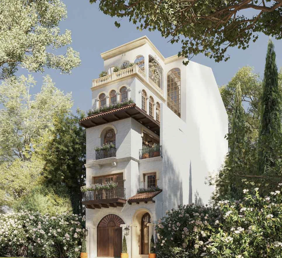 Mẫu nhà phố tân cổ điển 3 tầng