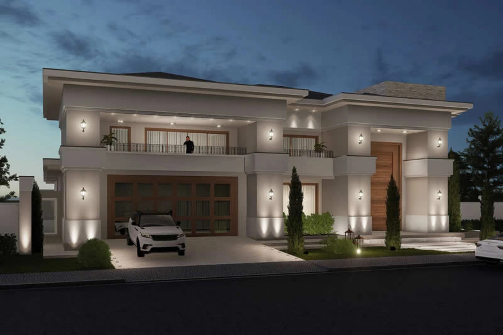 Nhà phố tân cổ điển có gara ô tô mang đến không gian sống đẳng cấp, tiện nghi