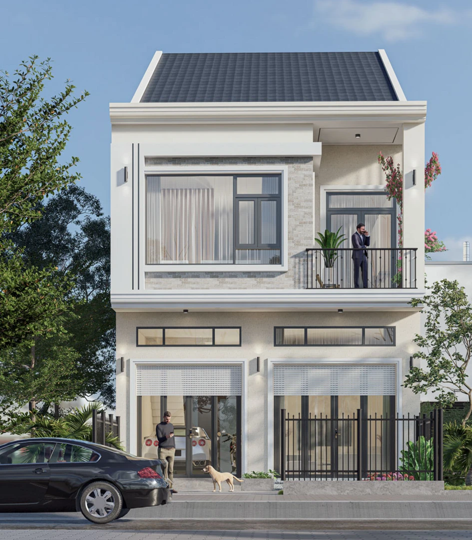 Nhà phố tân cổ điển 2 tầng mang lại cảm giác ấm cúng và đẳng cấp