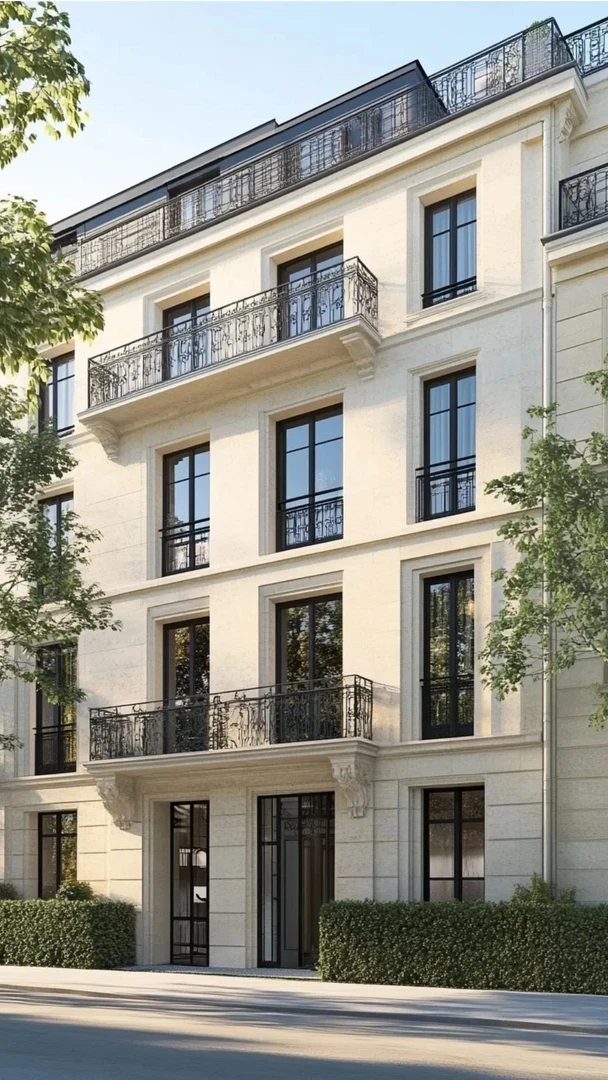 Mẫu nhà phố tân cổ điển 4 tầng tạo ra nét thanh lịch, hài hòa