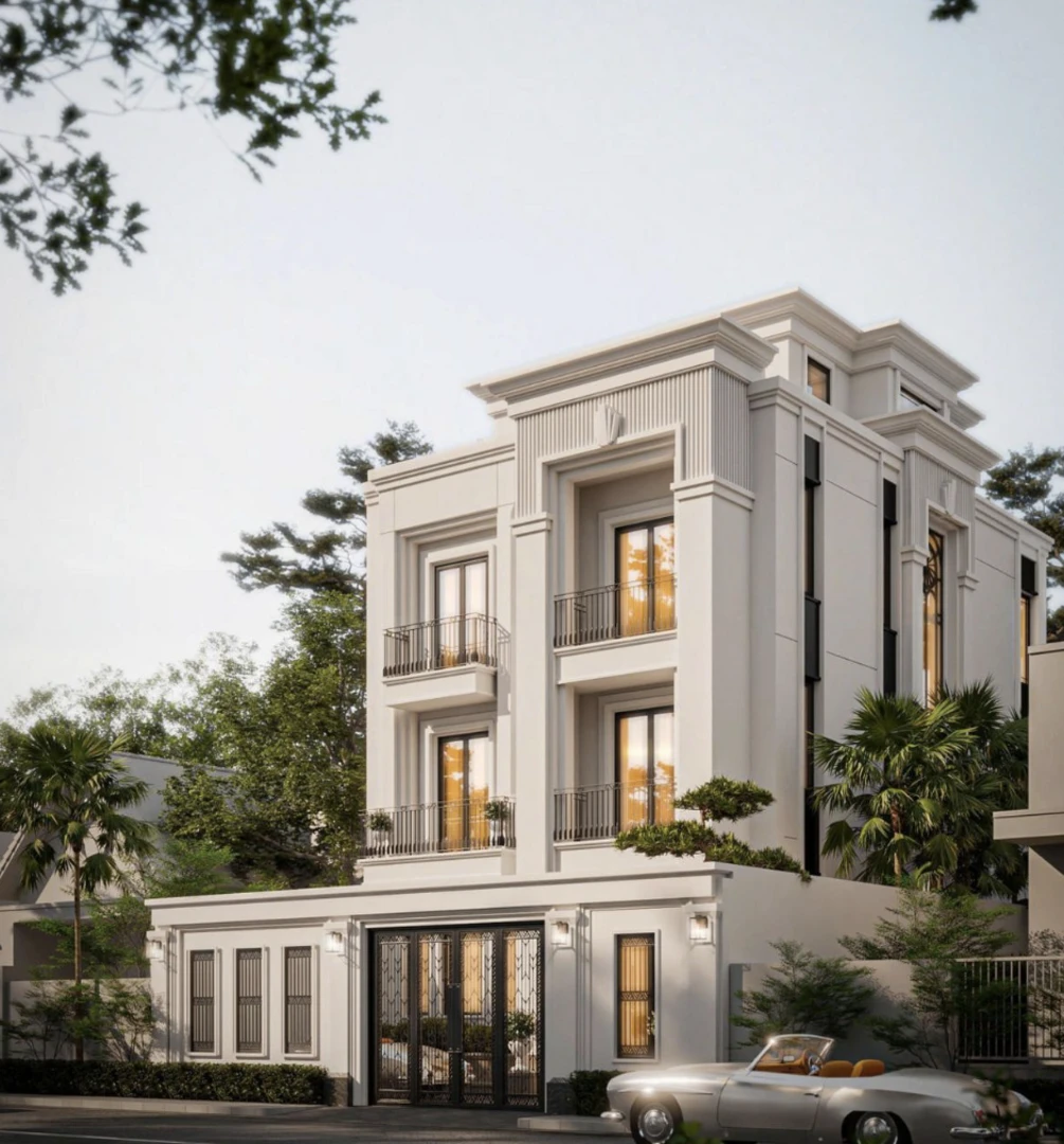 Nhà tân cổ điển mái bằng dễ dàng mở rộng công năng