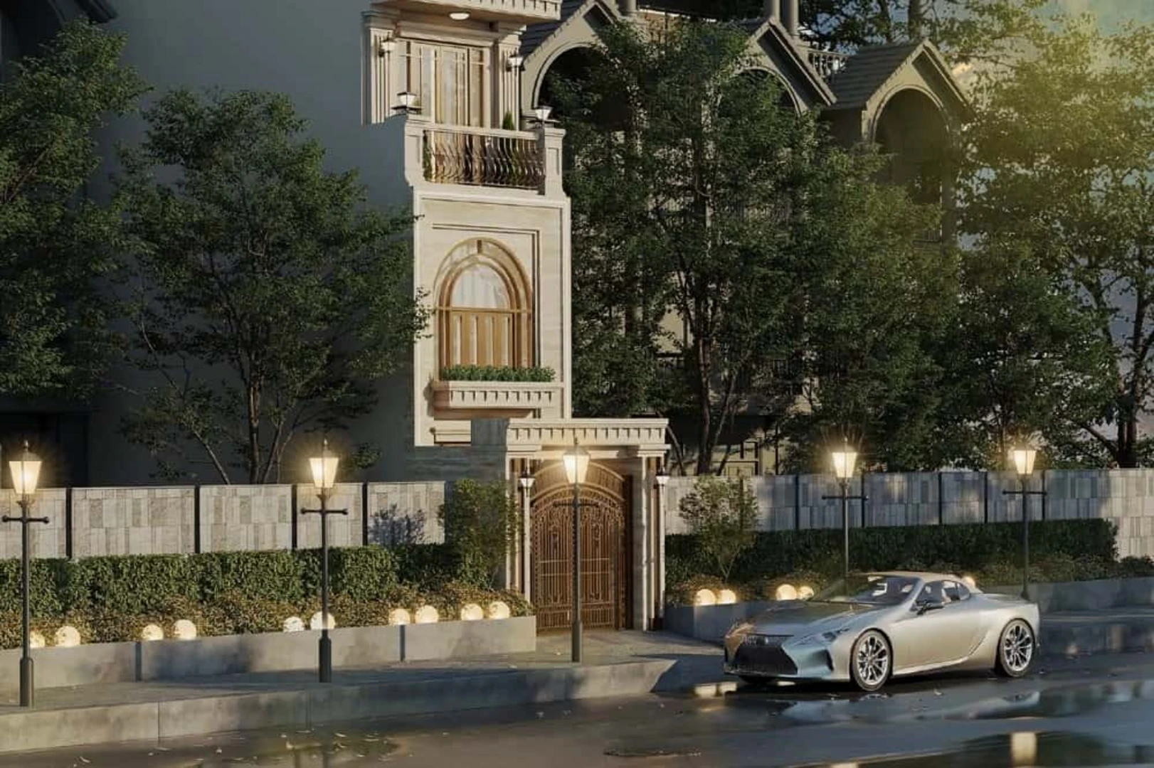 Kiến trúc độc đáo của nhà phố tân cổ điển