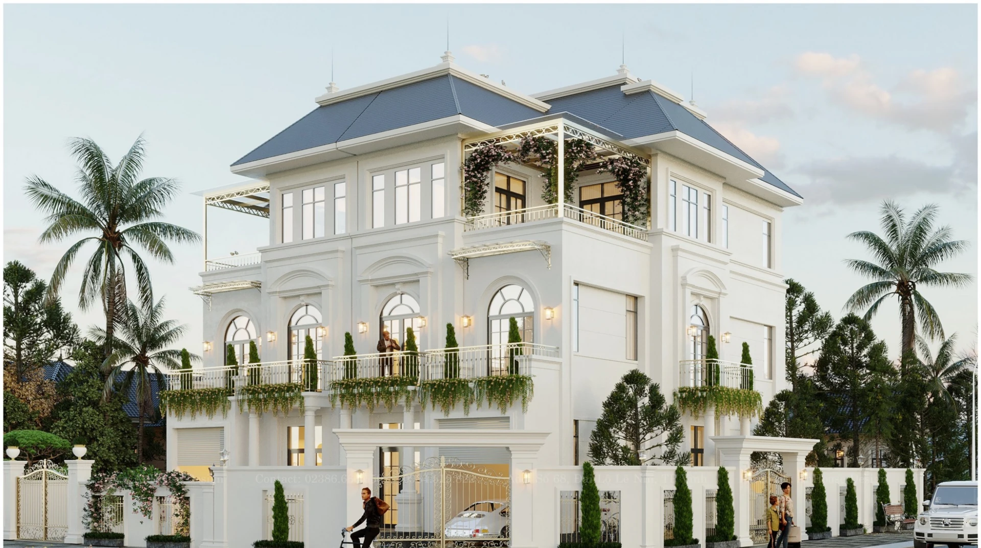 Mẫu thiết kế biệt thự tân cổ điển sang trọng