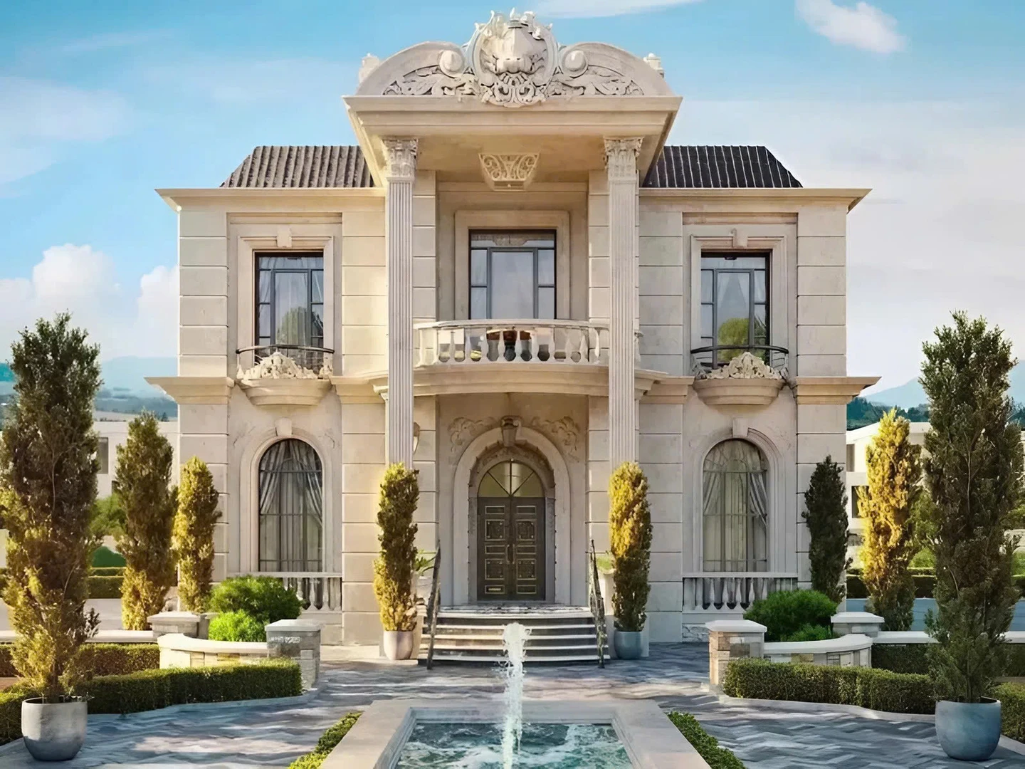 Mẫu thiết kế biệt thự cổ điển giúp công trình toát lên vẻ trang nhã và sang trọng