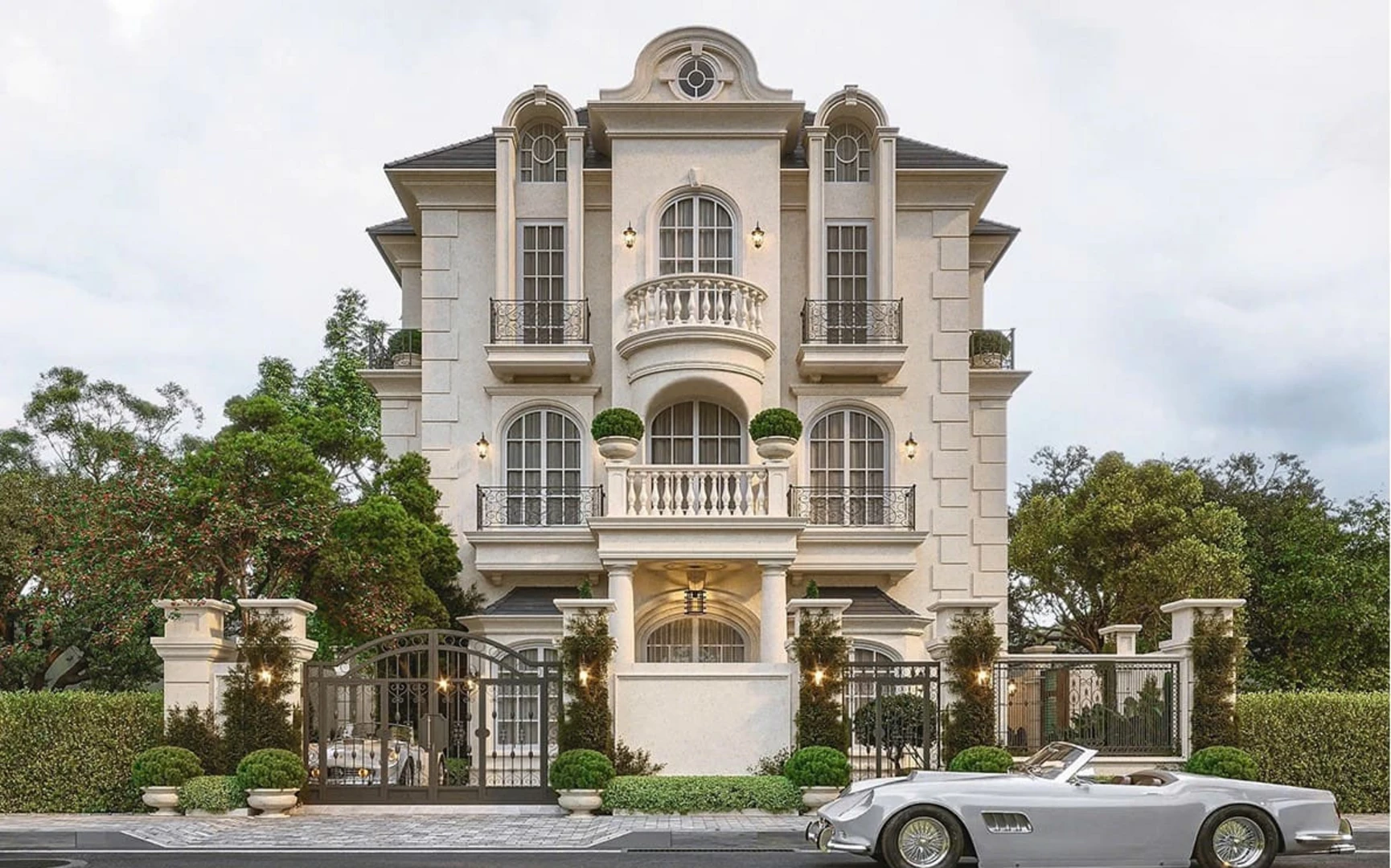 Mẫu thiết kế biệt thự cổ điển lấy cảm hứng từ kiến trúc châu Âu