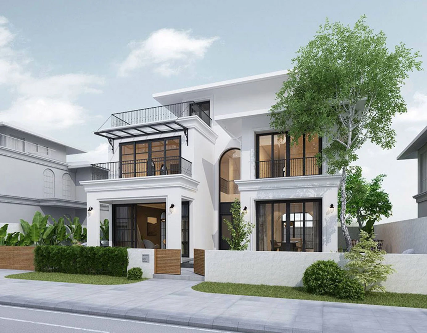 Mẫu thiết kế biệt thự mini hướng đến không gian gọn gàng