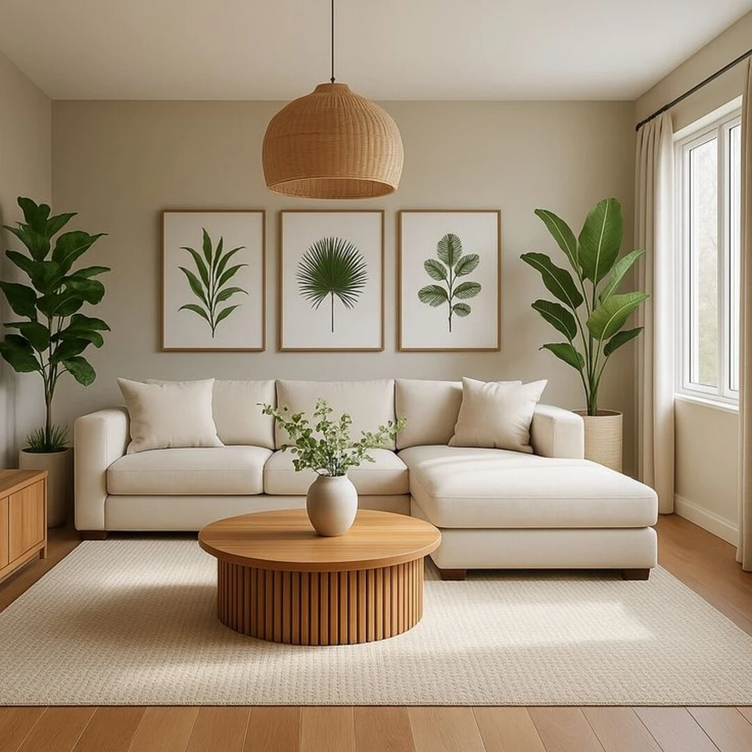 Thêm cây xanh khi cải tạo phòng khách