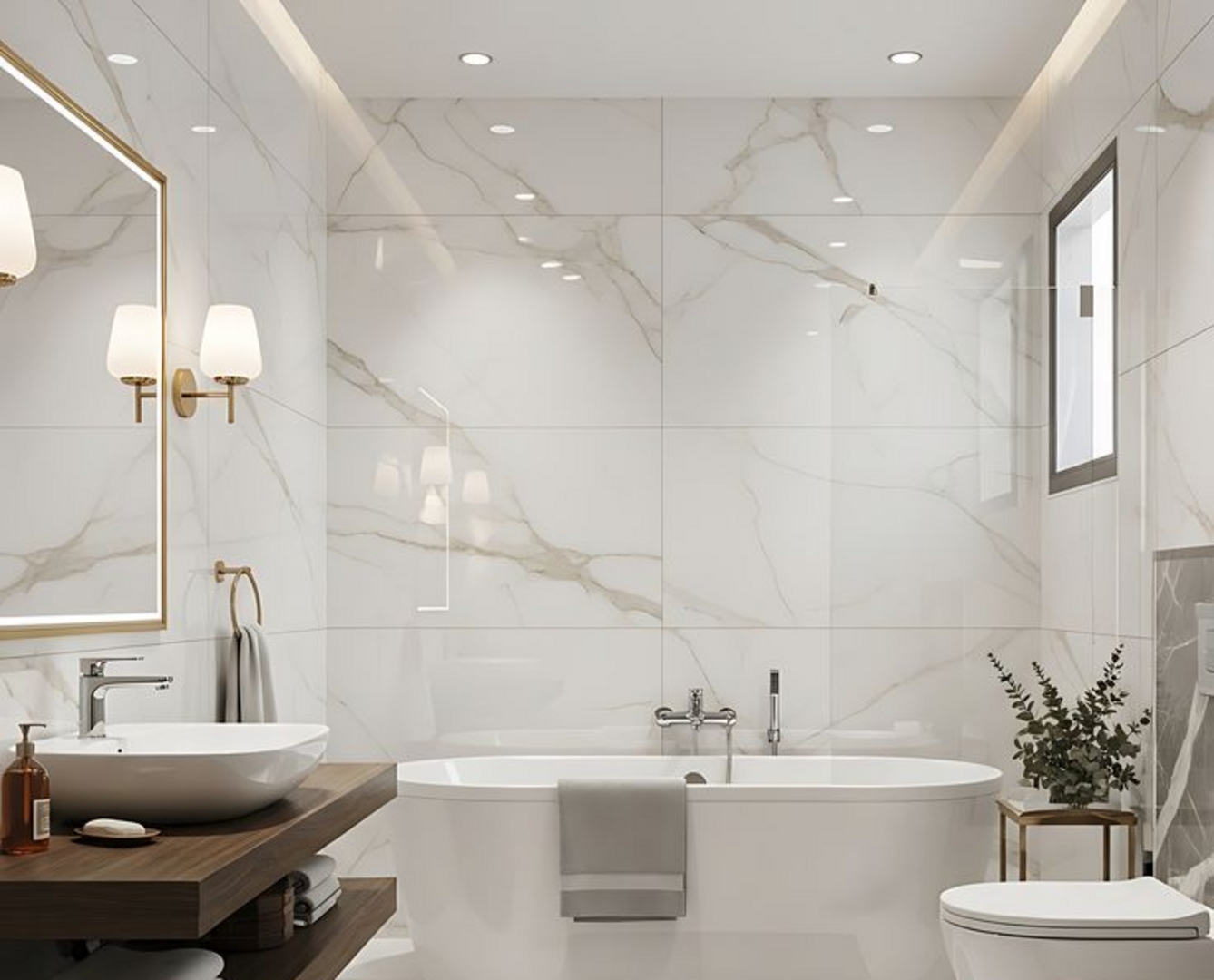 Đá ốp tường nhân tạo Quartz chống thấm, chống bám bẩn và dễ vệ sinh