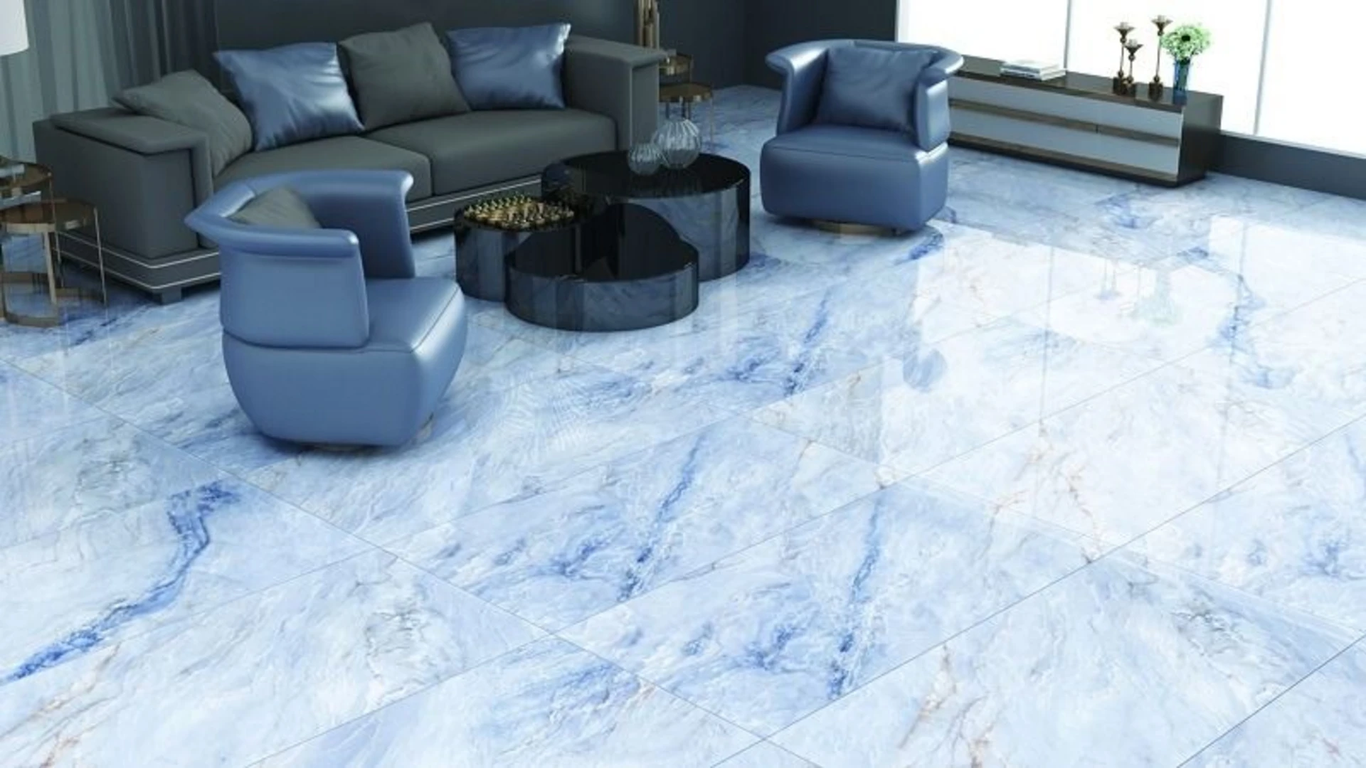 Ý nghĩa phong thủy của gạch lát nền màu xanh