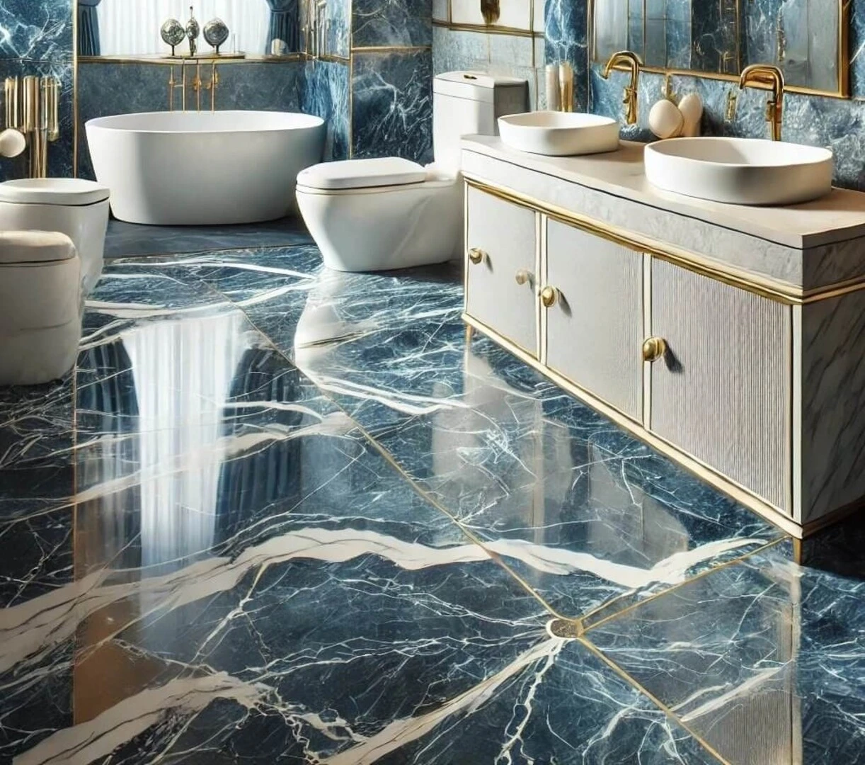 Ưu điểm của gạch lát nền màu xanh