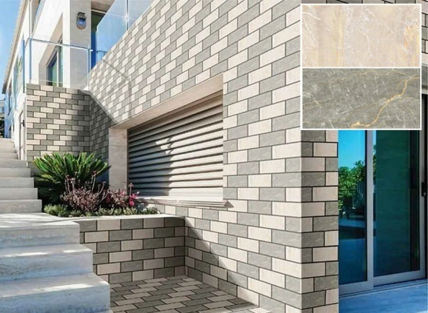 Gạch thẻ ốp tường mặt tiền có đa dạng về màu sắc