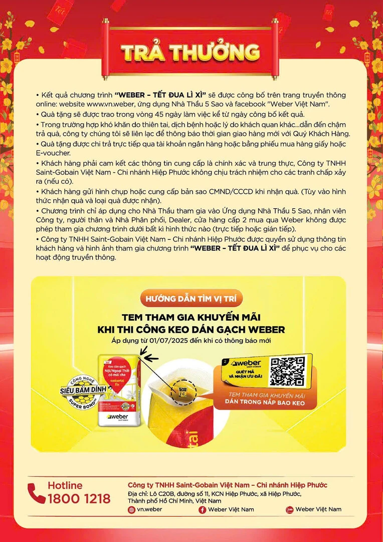 CTKM nhà thầu - Tết Đua Lì Xì - trang 3