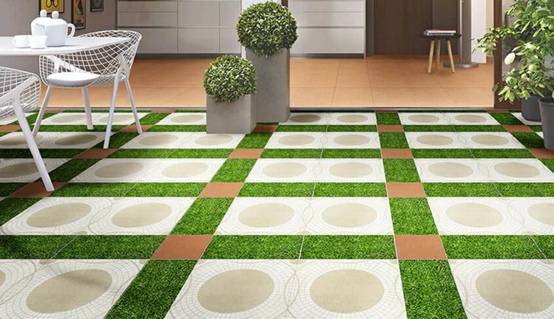 Chọn họa tiết phù hợp với diện tích và thiết kế tổng thể