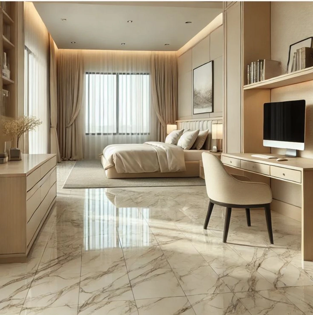 Gạch lát nền phòng ngủ 3D