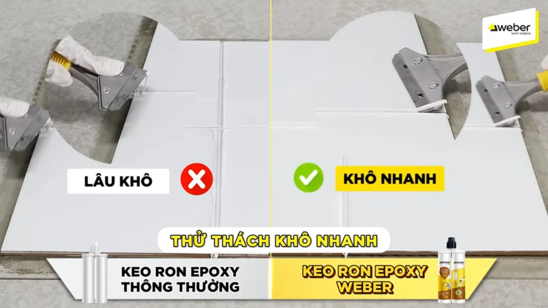 Thời gian khô keo 2 thành phần hoàn toàn