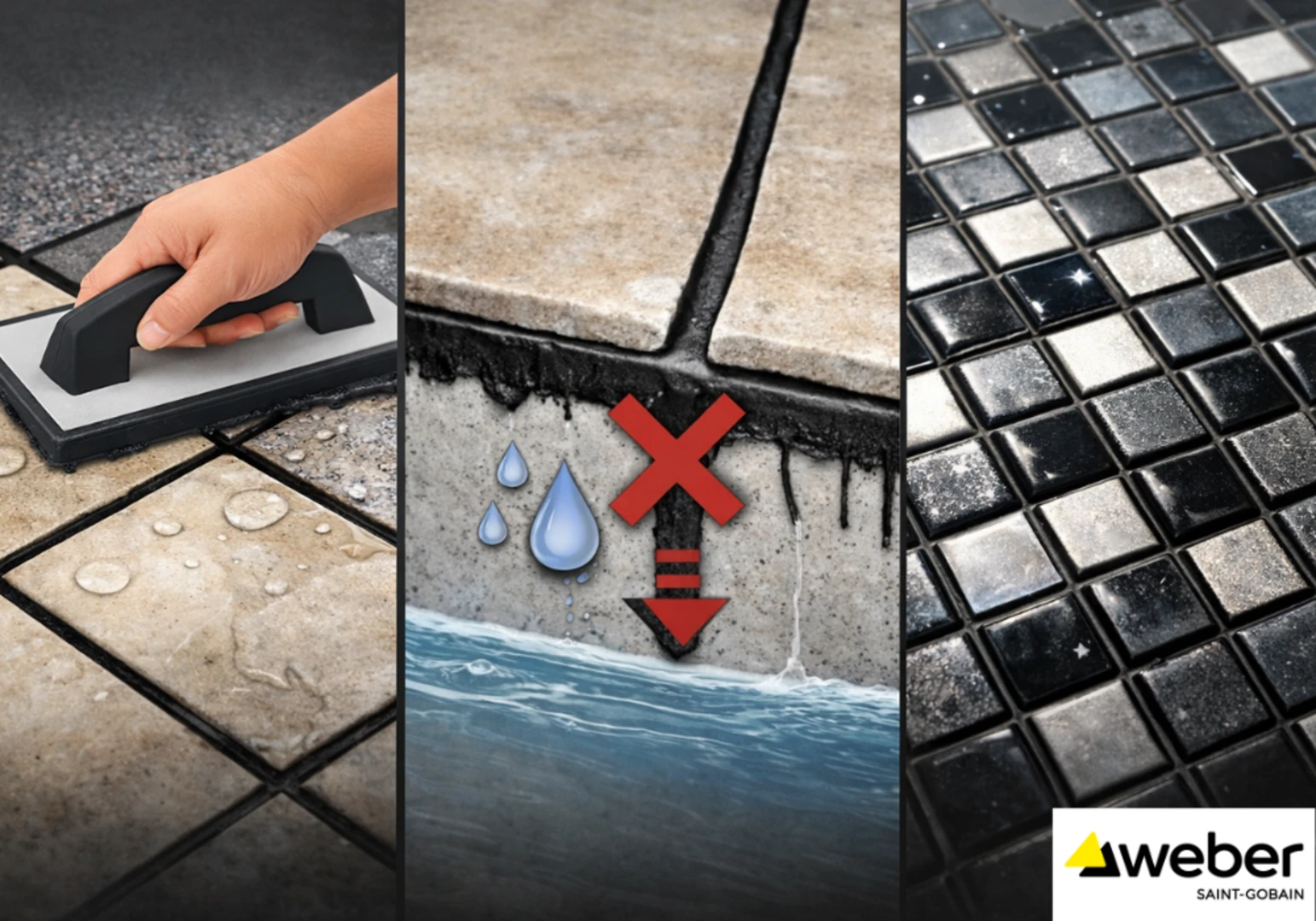 Ứng dụng keo chà ron màu đen trong xây dựng