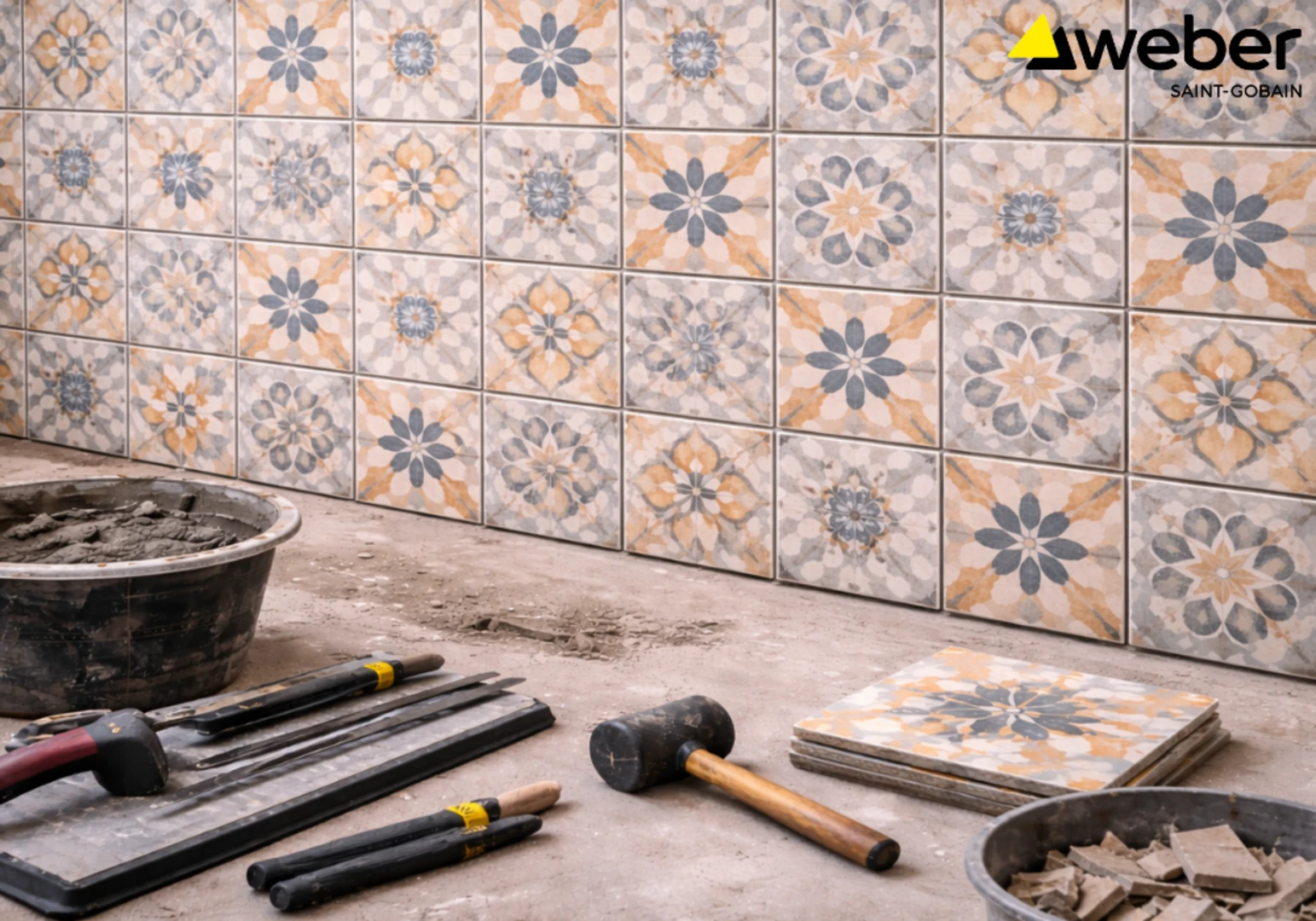 Bước 4: Căn chỉnh và kiểm tra bề mặt gạch