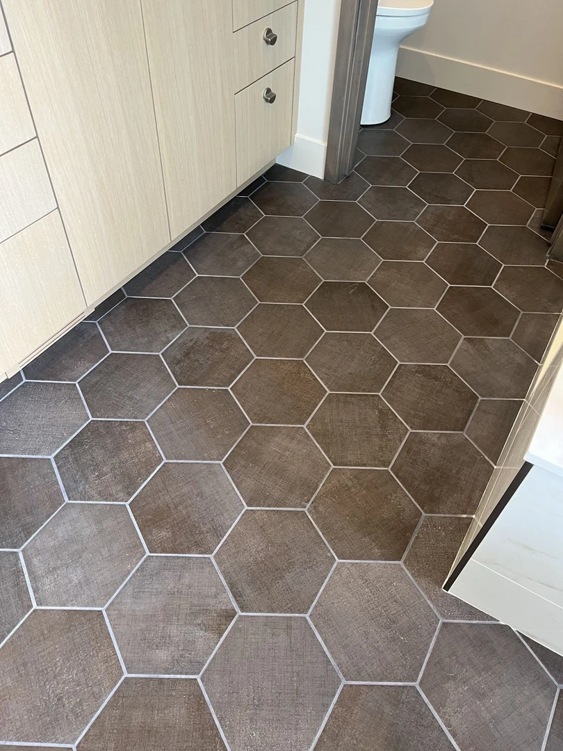 Gạch nhám hình lục giác lát nền