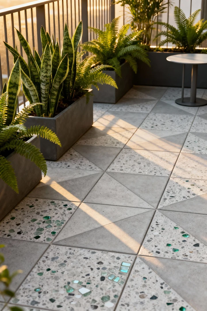 Gạch lát ban công Terrazzo