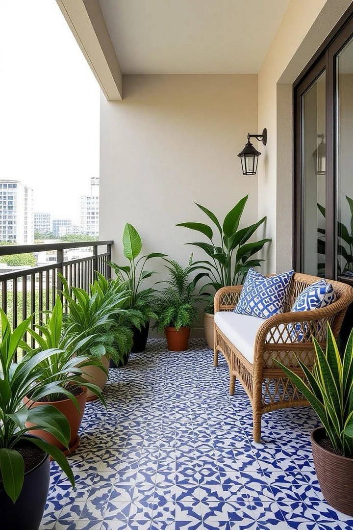 Gạch lát ban công giúp tăng tính thẩm mỹ