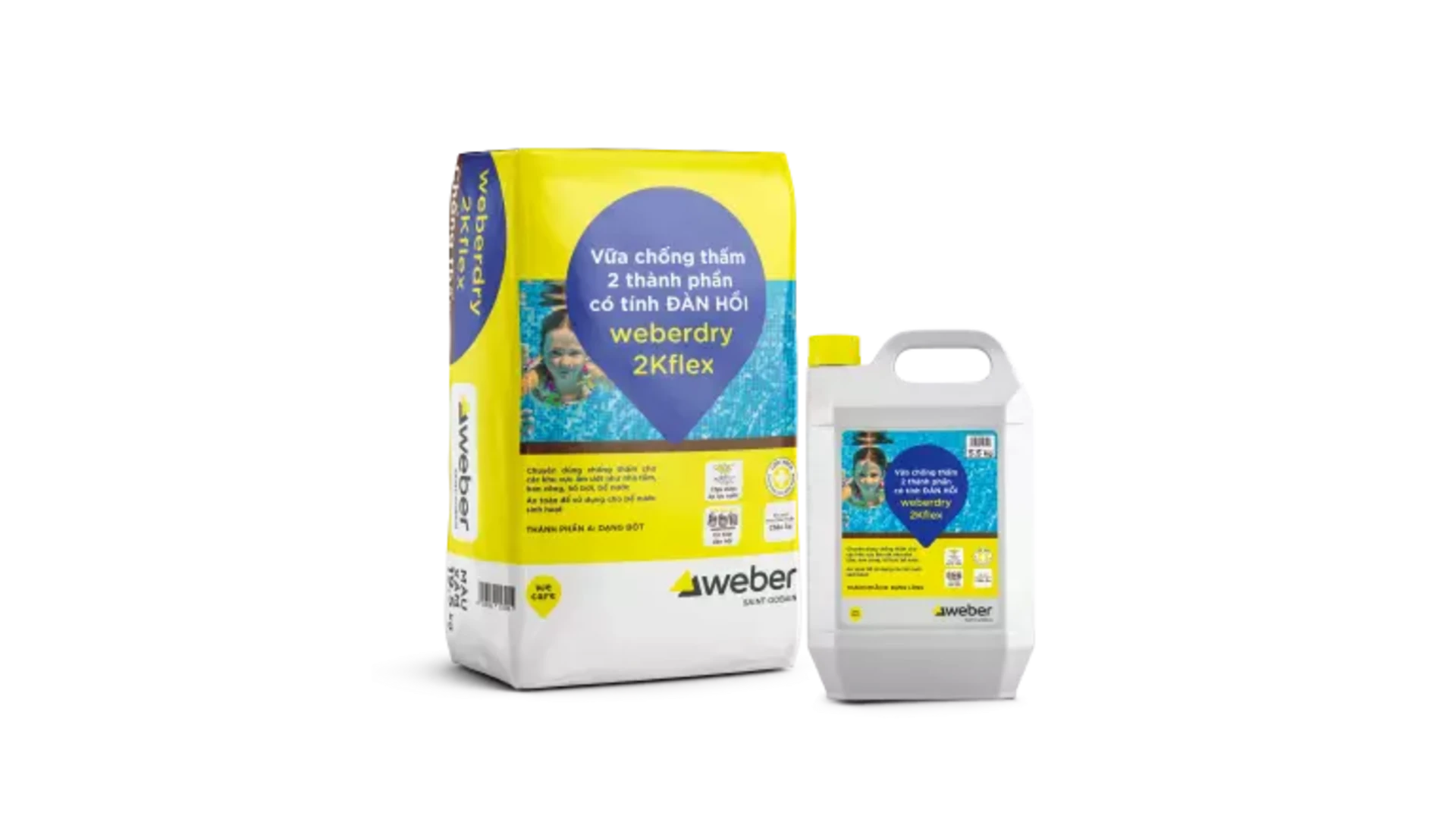 Weberdry 2Kflex – Vữa chống thấm 2 thành phần siêu dẻo