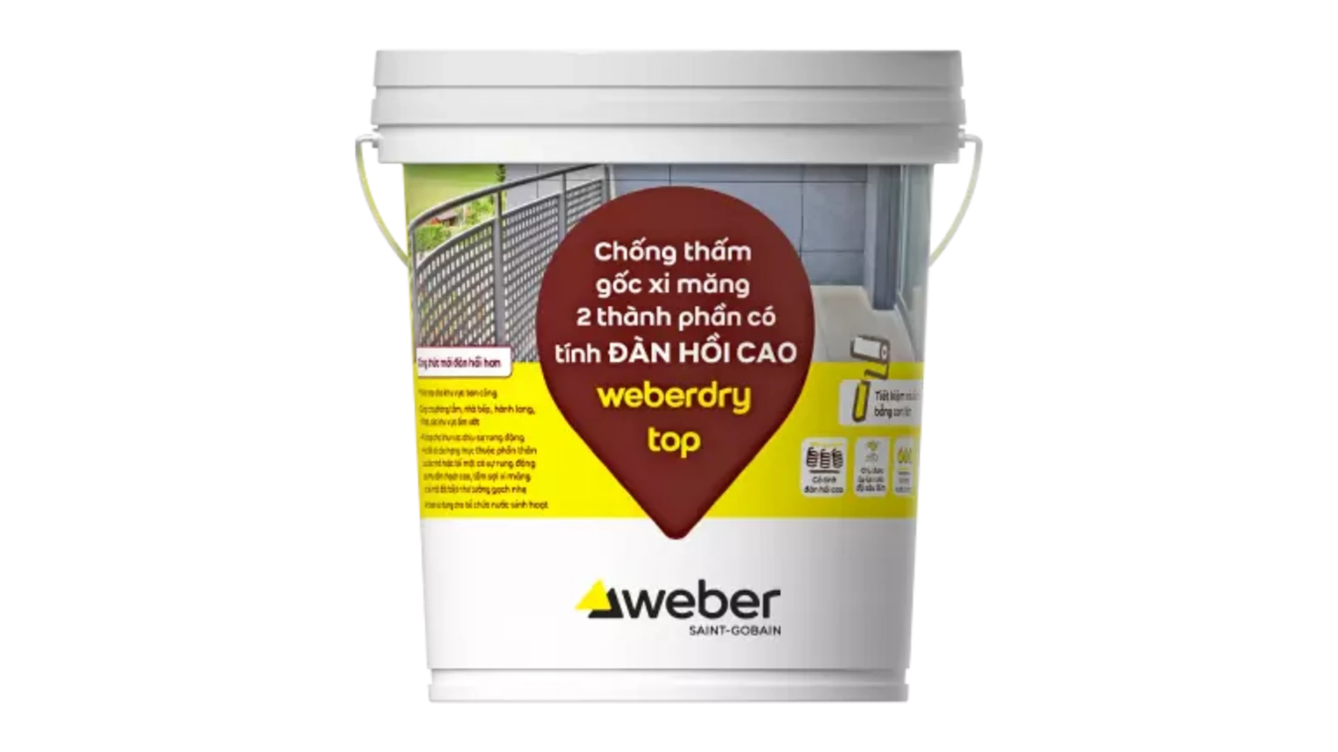 Keo chống thấm trần nhà Weberdry top