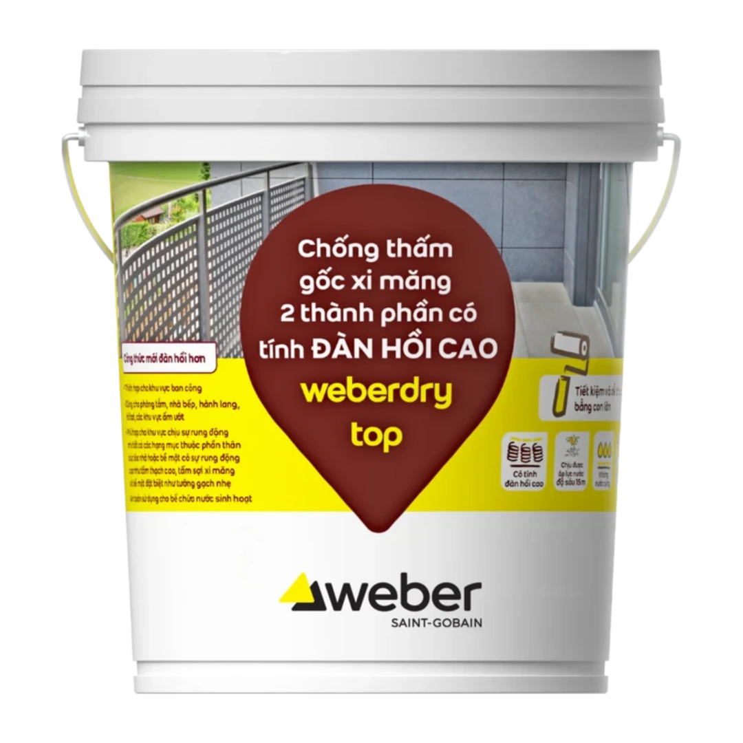 Keo gốc xi măng Polymer cải tiến - Weberdry top