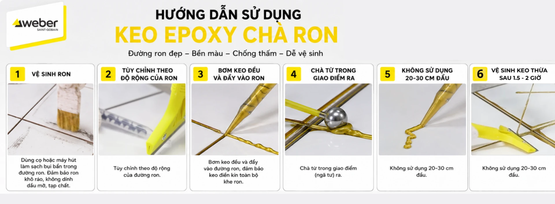 Hướng dẫn thi công keo 2 thành phần gốc Epoxy