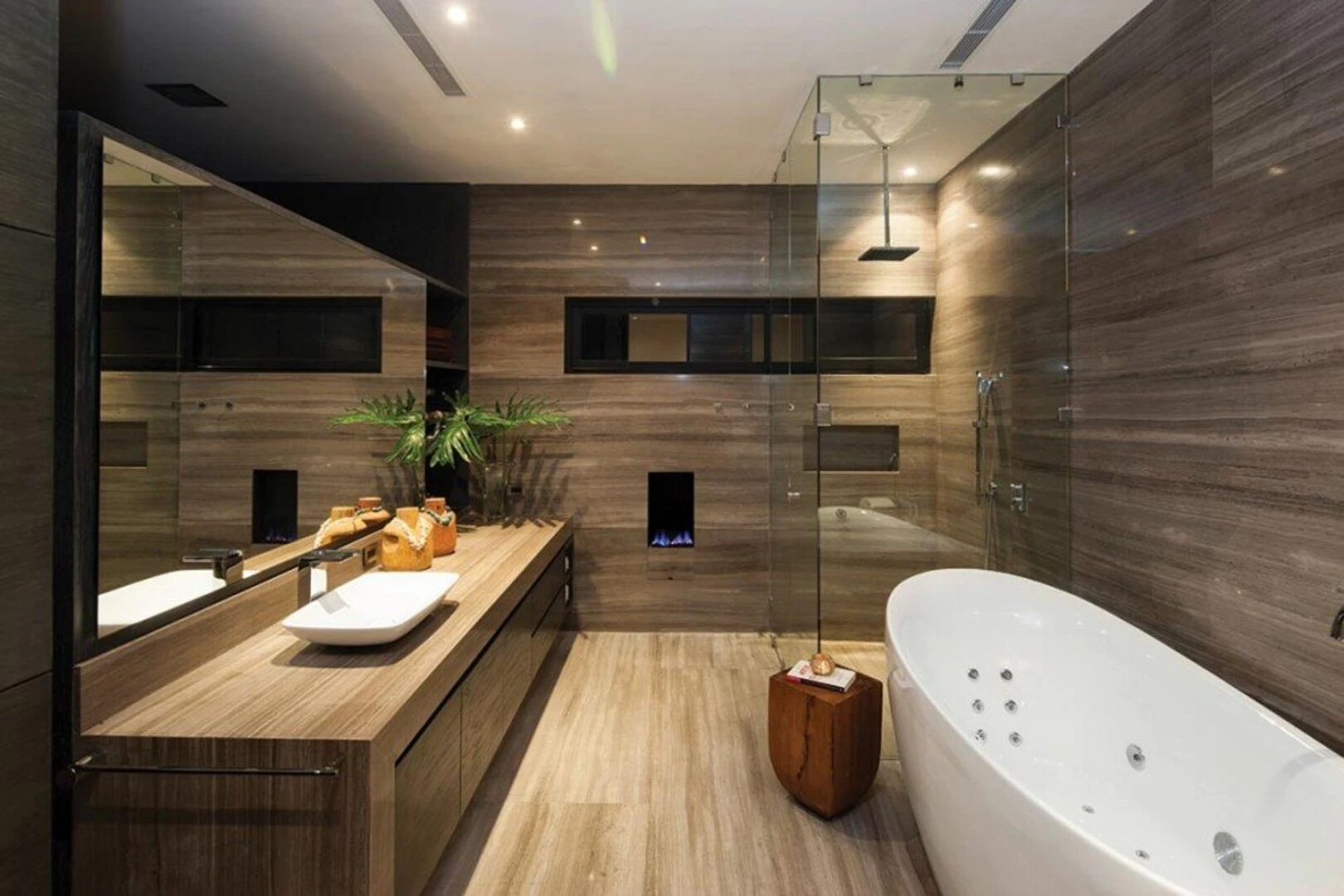 Gạch giả gỗ chống trơn nhà tắm