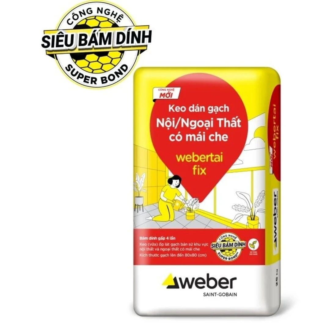 keo dán gạch khổ lớn Webertai Fix 